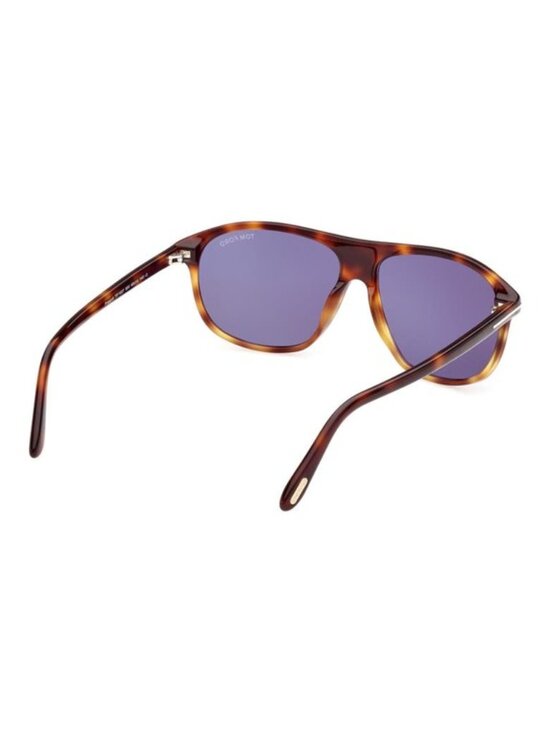 NWT Tom Ford Prescott 60mm Square Sunglasses Shiny Blonde Havana Blue - Unisex main image 8